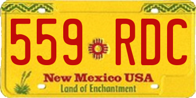 NM license plate 559RDC