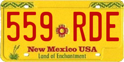 NM license plate 559RDE