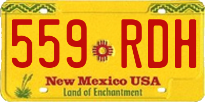 NM license plate 559RDH