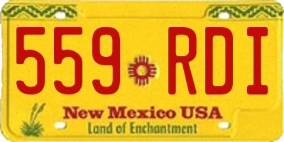NM license plate 559RDI