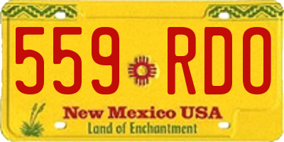 NM license plate 559RDO