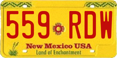NM license plate 559RDW