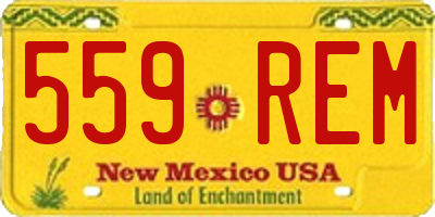 NM license plate 559REM