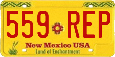 NM license plate 559REP