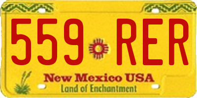 NM license plate 559RER
