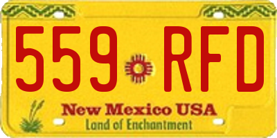 NM license plate 559RFD