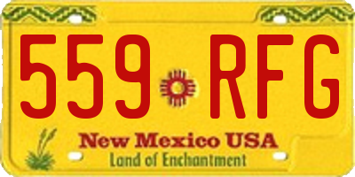 NM license plate 559RFG