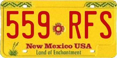 NM license plate 559RFS