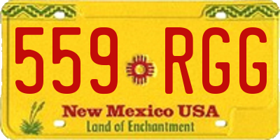 NM license plate 559RGG