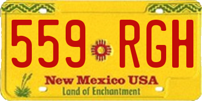 NM license plate 559RGH