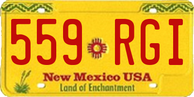 NM license plate 559RGI