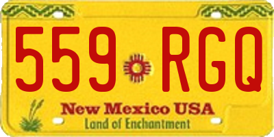 NM license plate 559RGQ