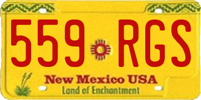 NM license plate 559RGS