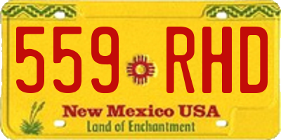 NM license plate 559RHD