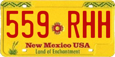 NM license plate 559RHH