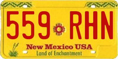 NM license plate 559RHN