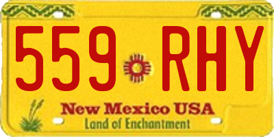 NM license plate 559RHY