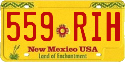 NM license plate 559RIH