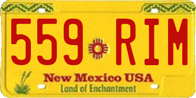 NM license plate 559RIM