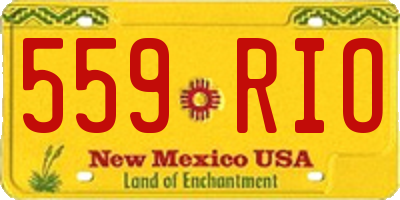 NM license plate 559RIO