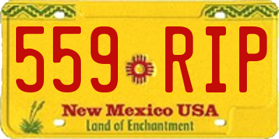 NM license plate 559RIP
