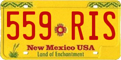 NM license plate 559RIS