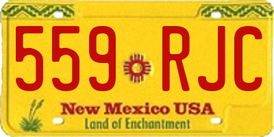 NM license plate 559RJC