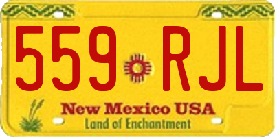 NM license plate 559RJL