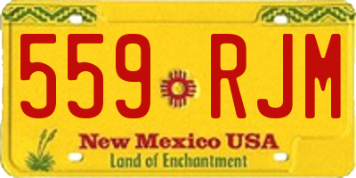 NM license plate 559RJM