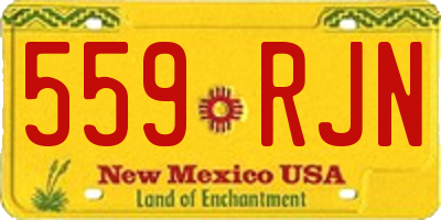 NM license plate 559RJN