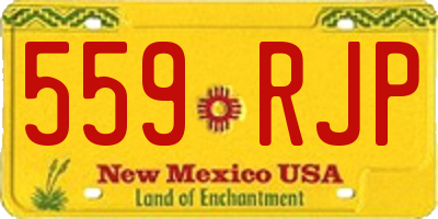 NM license plate 559RJP