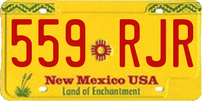 NM license plate 559RJR