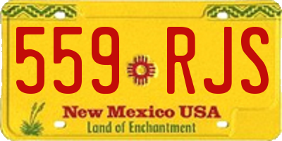 NM license plate 559RJS