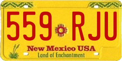 NM license plate 559RJU