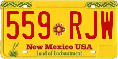 NM license plate 559RJW