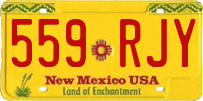 NM license plate 559RJY