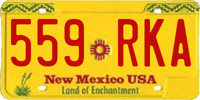 NM license plate 559RKA