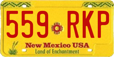 NM license plate 559RKP
