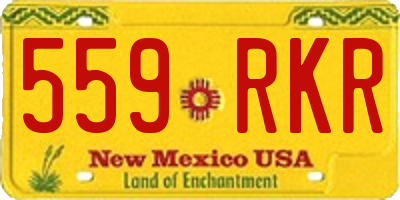 NM license plate 559RKR