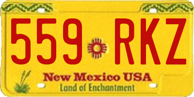 NM license plate 559RKZ