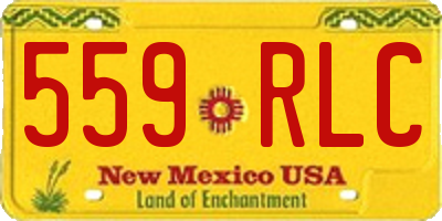 NM license plate 559RLC