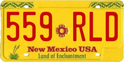 NM license plate 559RLD