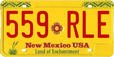 NM license plate 559RLE