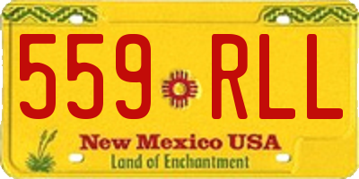 NM license plate 559RLL