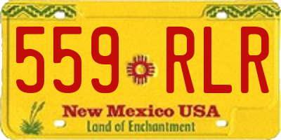 NM license plate 559RLR