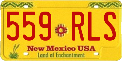 NM license plate 559RLS