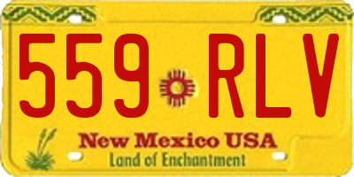 NM license plate 559RLV