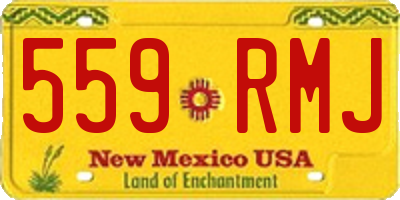 NM license plate 559RMJ