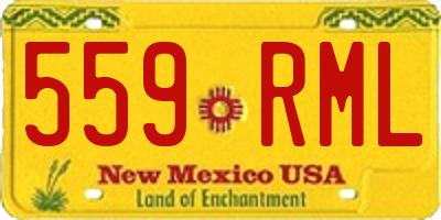 NM license plate 559RML