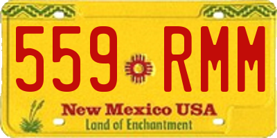 NM license plate 559RMM